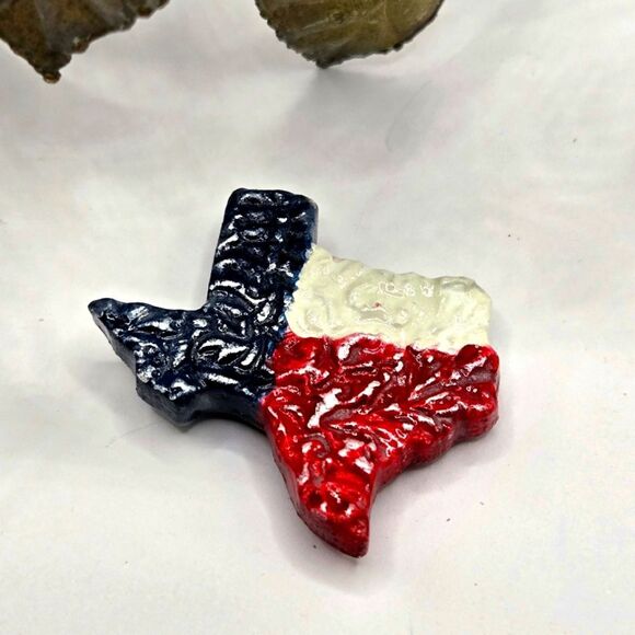 "5/$25" Handmade Red White And Blue State Of Texas Flag Mini Fridge Magnet - Picture 1 of 4